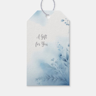 Elegante Floral Watercolor Blue-Geschenkmarke Geschenkanhänger