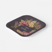 Elegante Floral Watercolor Pappteller (Gewinkelt)