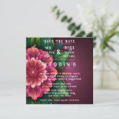 Elegante Floral Wedding Invitation Suite Save The Date (Stehend Vorderseite)