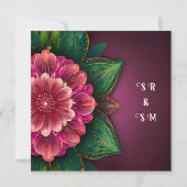 Elegante Floral Wedding Invitation Suite Save The Date (Rückseite)