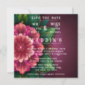 Elegante Floral Wedding Invitation Suite Save The Date (Vorderseite)