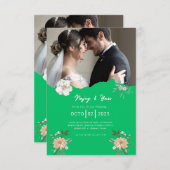 elegante_floral_wedding_request_editable_weddi einladung (Vorne/Hinten)