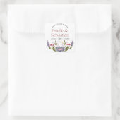 Elegante floral Wedding Souvenir Sticker (Tasche)