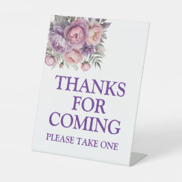 Elegante floral weichen Pastellfarben Vielen Dank  Sockelschild