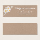 Elegante Floral White Daisies Hochzeitsempfang (Vorne & Hinten)