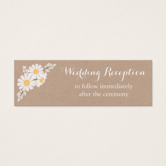 Elegante Floral White Daisies Hochzeitsempfang (Vorderseite)