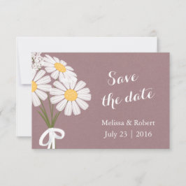 Elegante Floral White Daisies Save the Date Hochze