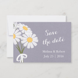 Elegante Floral White Daisies Save the Date Hochze