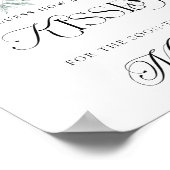 Elegante Floral Wie viele Kisses Brautparty Game Poster (Ecke)