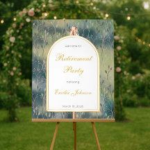 Elegante Floralbogen-Ruhestandsfeier Begrüßung