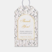 Elegante Floralbogen-Ruhestandsfeier Geschenkanhänger (Vorderseite)