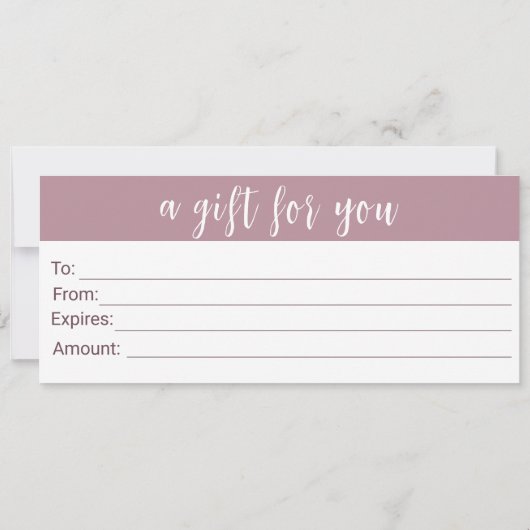 ELEGANTE FLORALBUSINESS LOGO GIFT BESCHEINIGUNG (Rückseite)