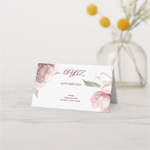 Elegante Florale 18. Geburtstagseinladungskarte