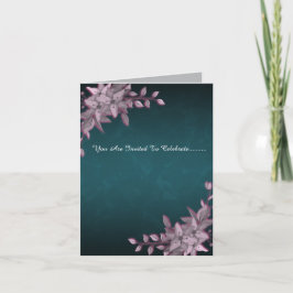 Elegante Florale Abitur Einladungskarte gefaltet