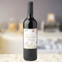 Elegante Florale Abschiedsparty Goldschrift