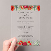 Elegante florale Akryllische Hochzeitssuite Acryleinladungen (Insitu (Handheld))