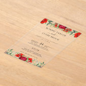 Elegante florale Akryllische Hochzeitssuite Acryleinladungen (Ablage )