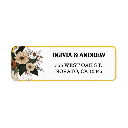 Elegante florale Akzente sanfte Farbpalette Zurück (Vorne)