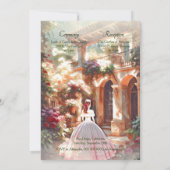 Elegante florale Altstadt von Mexiko Quinceañera Einladung (Rückseite)