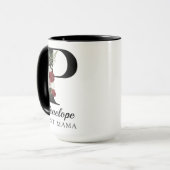 Elegante Florale Anfangsbuchstabe Tasse als indivi (Vorderseite Links)
