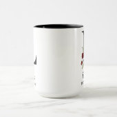 Elegante Florale Anfangsbuchstaben Personalisierte Tasse (Zentrum)