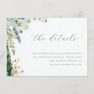 Elegante Florale Aquarell Begleitkarte
