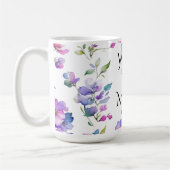 Elegante florale Aquarellfarben Wildblumen Mama Eh Kaffeetasse (Links)