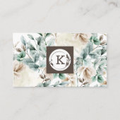 Elegante florale Aquarellkarte Visitenkarte (Vorderseite)