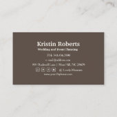 Elegante florale Aquarellkarte Visitenkarte (Rückseite)