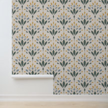 Elegante florale Art Deco botanische Volkskunst
