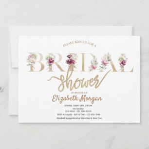 Elegante Florale Babyparty Einladung