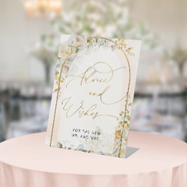 Elegante florale Beratung und Wünsche Schilderung Sockelschild