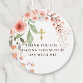 Elegante florale Bestätigung Geschenkanhänger (Rückseite)