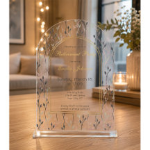 Elegante Florale Bogen-Ruhestandsfeier-Einladung