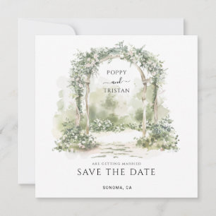 Elegante Florale Bogengartenhochzeit Save The Date