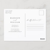 Elegante Florale Botanische Rustikale Save-the-Dat Postkarte (Rückseite)
