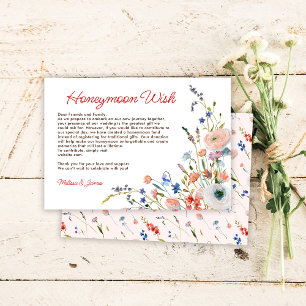Elegante Florale Brautparty Begleitkarte