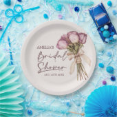 Elegante Florale Brautparty Pappteller (Party)