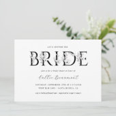 Elegante florale Brautparty Party Einladung Card (Stehend Vorderseite)