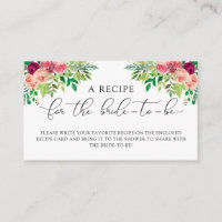 Elegante florale Brautparty-Rezeptanfrage