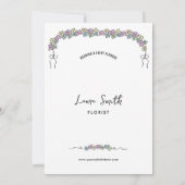 Elegante florale Chic Florist Business Price List (Rückseite)