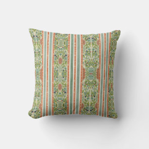 Elegante florale Chinoiserie Vintage Jade Orange Kissen