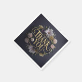 Elegante florale „Danke“-Papier-Serviette Serviette (Ecke)