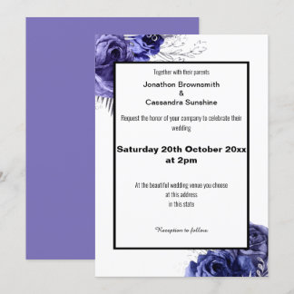 ELEGANTE FLORALE DESIGN WEDING EINLADUNG