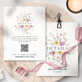 Elegante florale Details - Umschließungskarte RSVP Karte