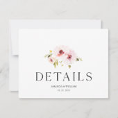 Elegante florale Details - Umschließungskarte RSVP Karte (Vorderseite)