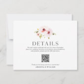 Elegante florale Details - Umschließungskarte RSVP Karte (Rückseite)