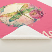 Elegante florale Dragonfly mit Individuelle Name Sherpadecke (3/4)