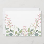 Elegante florale Einladung zur Hochzeit (Rückseite)