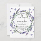 Elegante florale Einladung zur Hochzeitsfeier. (Vorderseite)